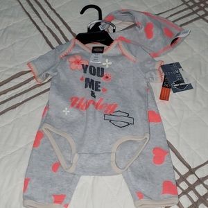 Harley Davidson infant outfit